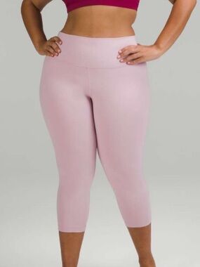 Lululemon Align High Rise Crop Leggings Size 12 Pink Peony